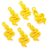 20pcs 6 Color animal snake Charms Alloy Metal For earring Pendants DIY Handmade Jewelry Accessories Making 21*10mm D9341