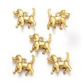 10pcs 6 Colors Small Dog Charms For Bracelets Necklace Pendant DIY Handmade Jewelry Making accessories 14*16mm D9348