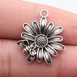 10pcs 26x22mm 3 Colors Antique Bronze Color Antique Silver Color Antique Gold Color Bee Chrysanthemum Charms
