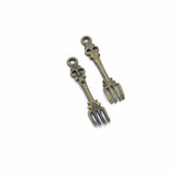 20pcs  Gold color Spoon Charms Necklace Pendant Bracelet Jewelry Making Handmade Crafts diy Supplies 33*9mm 1532