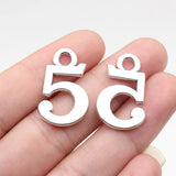 10pcs 26x16mm 1 Colors Antique Silver Color Number 0 Charms For DIY Jewelry Making