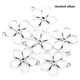 40pcs 11 colors flower petal Zinc alloy Charms for Jewelry Making Fashion Earrings Pendants Necklaces Bracelet Accessories DIY