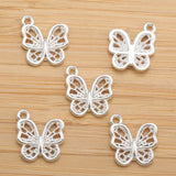 30pcs 6 Colors butterfly Charms For Bracelets Necklace Pendant DIY Handmade Jewelry Making accessories 12*13mm D2143
