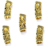 10pcs Metal African Hair Rings Beads Cuffs Tubes Charms Dreadlock Dread Hair Braids Jewelry Decoration Accessories 25*9*9mm R226