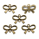 20 pcs 4 color Antique silver color Metal bow-knot Charms Pendants For Jewelry Making Diy Handmade Jewelry 22*15 N101