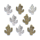 10 pcs Cactus Charms Antique Silver color Metal Pendant for Necklace Charm Jewelry Making 20*15mm Q241