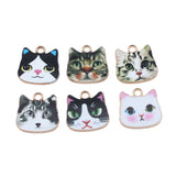 10pcs 16x17mm Kc Gold Color Cat Charms For DIY Jewelry Making