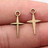 40pcs 20x10mm 5 Colors Cross Star Charms For DIY Jewelry Making