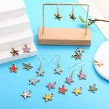 10Pcs 10Colors Zinc alloy Metal Enamel Starfish For Pendant Bracelet Necklace DIY Jewelry Making  18*15mm W237