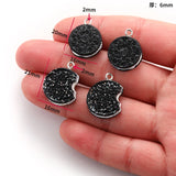 10Pcs Resin cute Oreo Charms For Earring Necklace Bracelet Key Jewelry Making DIY Decoration Jewelry Accessories 16*21*6mm W389