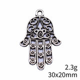 10pcs 30x20mm 2 Colors Antique Bronze Color Antique Silver Color Hand Palm Charms For DIY Jewelry Making