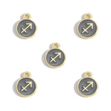 12 PCS 13x10mm 12 Constellation Charms Pendant Enamel Charms Bracelet For Jewelry Making Handmade Craft Accessories W539