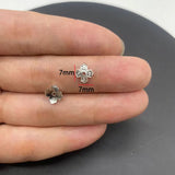 20-40pcs silver Alloy Flower Holder Partition Bead Cap Bead Holder Cap DIY Step Shaking Hairpin Hairpin Crown Accessories V149