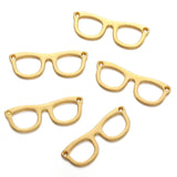 20pcs 6 Color glasses Charms For Bracelets Necklace Keychain Pendant DIY Handmade Jewelry Making accessories 10*29mm J494