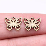 20pcs 12x10mm 2 Colors Antique Bronze Color Antique Silver Color Butterfly Charms For DIY Jewelry Making