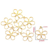 40pcs 11 colors flower petal Zinc alloy Charms for Jewelry Making Fashion Earrings Pendants Necklaces Bracelet Accessories DIY