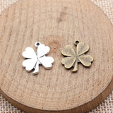 20pcs 16x15mm 2 Colors Antique Bronze Color Antique Silver Color Four Leaf Clover Charms For DIY Jewelry Making