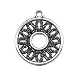 10pcs 24x21mm 3 Colors Antique Bronze Color Antique Silver Color Kc Gold Color Round Hollow Circle Earrings Charms
