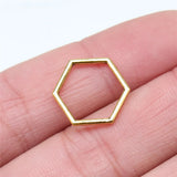 20pcs 15x15mm 3 Colors Antique Bronze Color Antique Silver Color Antique Gold Color Hexagonal Honeycomb Charms