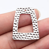 4pcs 35x28mm 5 Colors Hollow Out Hammered Trapezoidal Geometric Charms For DIY Jewelry Making