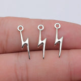 20pcs 20x5mm 6 Colors Lightning Charms For DIY Jewelry Making