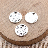 20pcs 14x14mm 3 Colors Antique Bronze Color Antique Silver Color Kc Gold Color Hammered Round Plate Charms