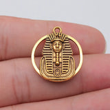 4pcs 26x23mm Ancient Egyptian Double Sided Egyptian Pharaoh Charms For DIY Jewelry Making