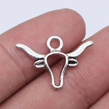 10pcs 22x15mm 2 Colors Antique Bronze Color Antique Silver Color Cattle Charms For DIY Jewelry Making