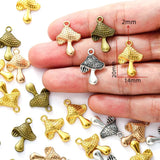 20pcs 4 Color  Alloy mushrooms CharmsFor Earring necklace Pendants DIY Handmade Jewelry Accessories Making 20*14mm K38
