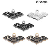 10pcs Dark Gothic Style Skull&Butterfly Enamel Charms for DIY Personality Punk Necklace Earrings Keychain Halloween Spooky Decor