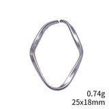 20pcs 25x18mm 3 Colors Opening Twisted Geometric Irregular Elliptical Circle Charms
