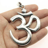 1pcs 75x56mm 2 Colors Antique Bronze Color Antique Silver Color Large Om Yoga Symbol Charms For DIY Jewelry Making