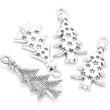 10-30pcs Christmas style charm snowman Santa Claus Gift box for Earring necklace Pendants DIY Handmade Craft Jewelry Making