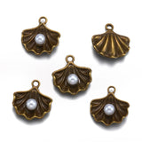 10 pcs 6 color Pearl Shell Charms Earrings bracelets Pendants For Jewelry Making Diy Handmade Jewelry 15*15mm D7155