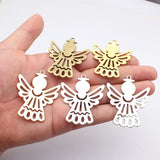 2pcs 57x46mm 5 Colors Angels Watching Over Me Charms For DIY Jewelry Making