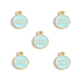 12 PCS 13x10mm 12 Constellation Charms Pendant Enamel Charms Bracelet For Jewelry Making Handmade Craft Accessories W539