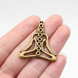 5pcs 38x34mm 2 Colors Antique Bronze Color Antique Silver Color Yoga Chakra Charms For DIY Jewelry Making