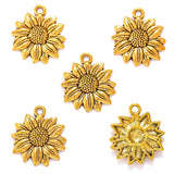 10pcs 7 Color Sunflower Charm for Bracelet Necklace earring Pendant  DIY Handmade Jewelry Accessories 21*20mm Q1164