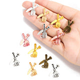 20pcs 6 Colors Mini tableware Spoon fork Dining knife Charms DIY Clothing luggage accessories Jewelry Making 21*14mm J505