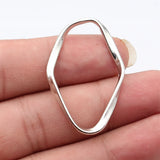 10pcs 42x28mm 5 Colors Irregular Hollow Twisted Geometric Elliptical Circle Charms For DIY Jewelry Making