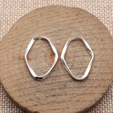 20pcs 25x18mm 3 Colors Opening Twisted Geometric Irregular Elliptical Circle Charms