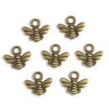 40pcs 7 Colors small bee Charms For Bracelets Necklace Pendant DIY Handmade Jewelry Making accessories 11*11mm D2150