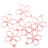 40pcs 11 colors flower petal Zinc alloy Charms for Jewelry Making Fashion Earrings Pendants Necklaces Bracelet Accessories DIY