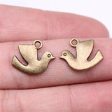 20pcs 12x16mm 2 Colors Antique Bronze Color Antique Silver Color Peace Dove Charms For DIY Jewelry Making