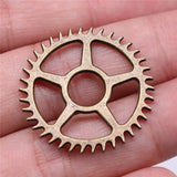10pcs 30x30mm 2 Colors Antique Bronze Color Antique Silver Color Gear Charms For DIY Jewelry Making