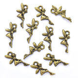 40pcs 6 color alloy  Antique Silver color angel Charms Zinc alloy Pendant Jewelry DIY Necklace earring 19*8mm I221