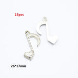 Zinc alloy 10-30pcs Multiple styles Antique Silver plated musical instrument Charms for bracelet necklace DIY jewelry Pendant