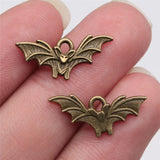 20pcs 21x9mm 2 Colors Antique Bronze Color Antique Silver Color Bat Charms For DIY Jewelry Making