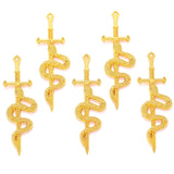 5pcs 5 colors Alloy Charm Snake Sword Charms Pendant Designer Charms For Jewelry Making DIY Jewelry Findings 54*18mm M99