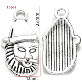 10-30pcs Christmas style charm snowman Santa Claus Gift box for Earring necklace Pendants DIY Handmade Craft Jewelry Making